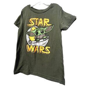 Star Wars Olive Green Baby Yoda Graphic TShirt Sz 3T Baby Boys Short Sleeve